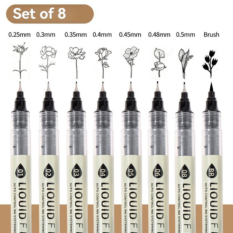 Correction Pen Fine - Lot de 12 stylos marqueurs noirs