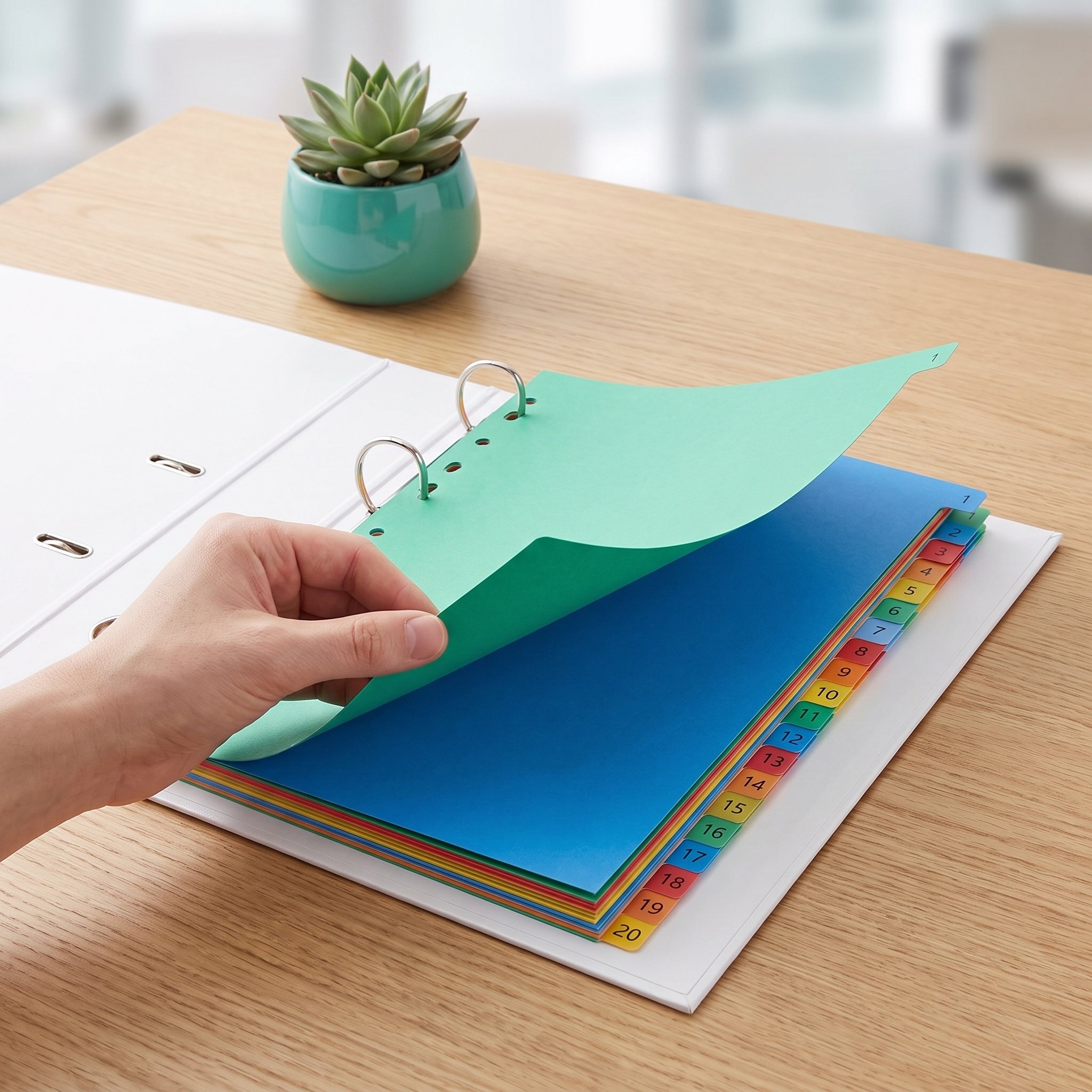 Tab Divider A4 - 20 pages de séparateurs à onglets