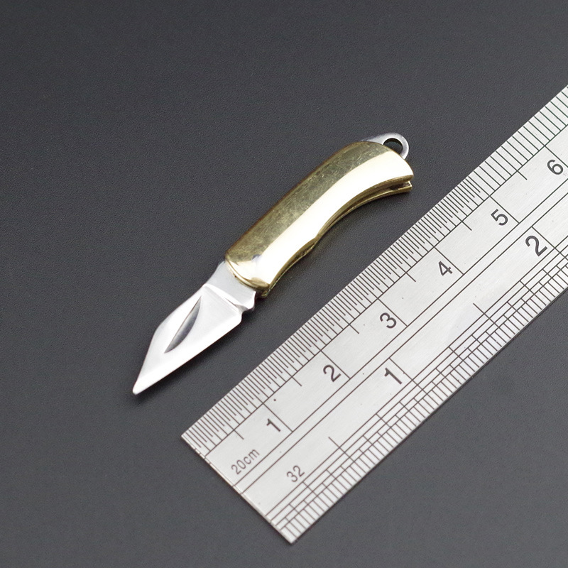 Letter Opener Brass - Couteau pliant de poche en laiton,
