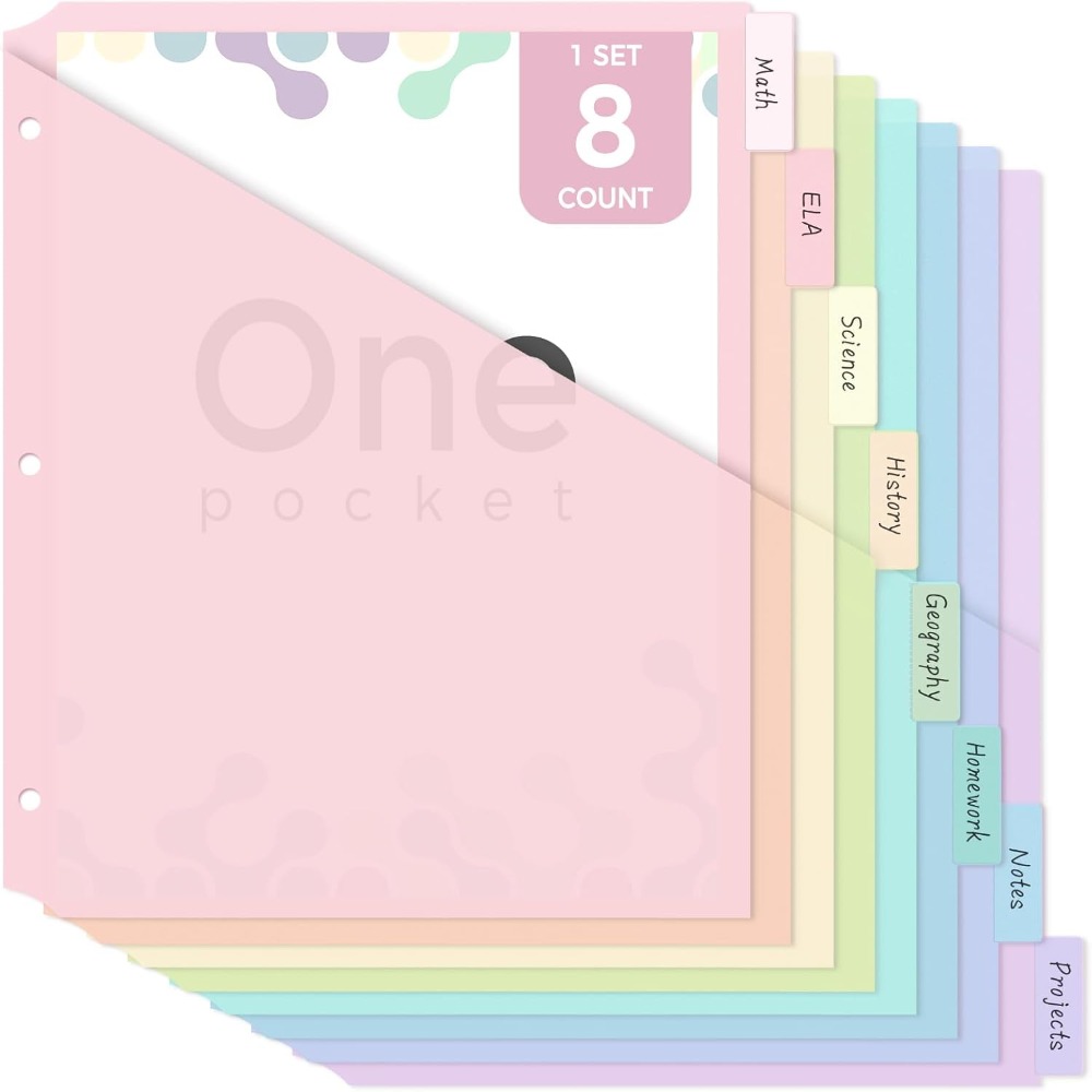 8 pièces de séparateurs de cla - Tab Divider A4 avis et prix